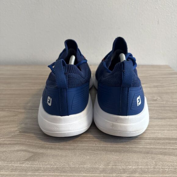 Footjoy Flex XP Mens Sz 11 Royal Blue Athletic Spikeless Golf Knit Shoes 56268 - Picture 7 of 12